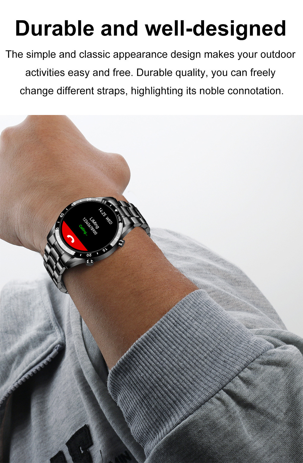 Lige Men's Waterproof Smartwatch 46mm - Image 5