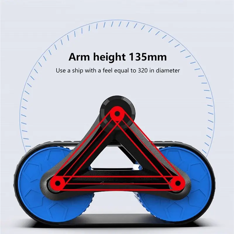 BEST Double Wheel Abdominal Exerciser Women Men Automatic Rebound - Image 3