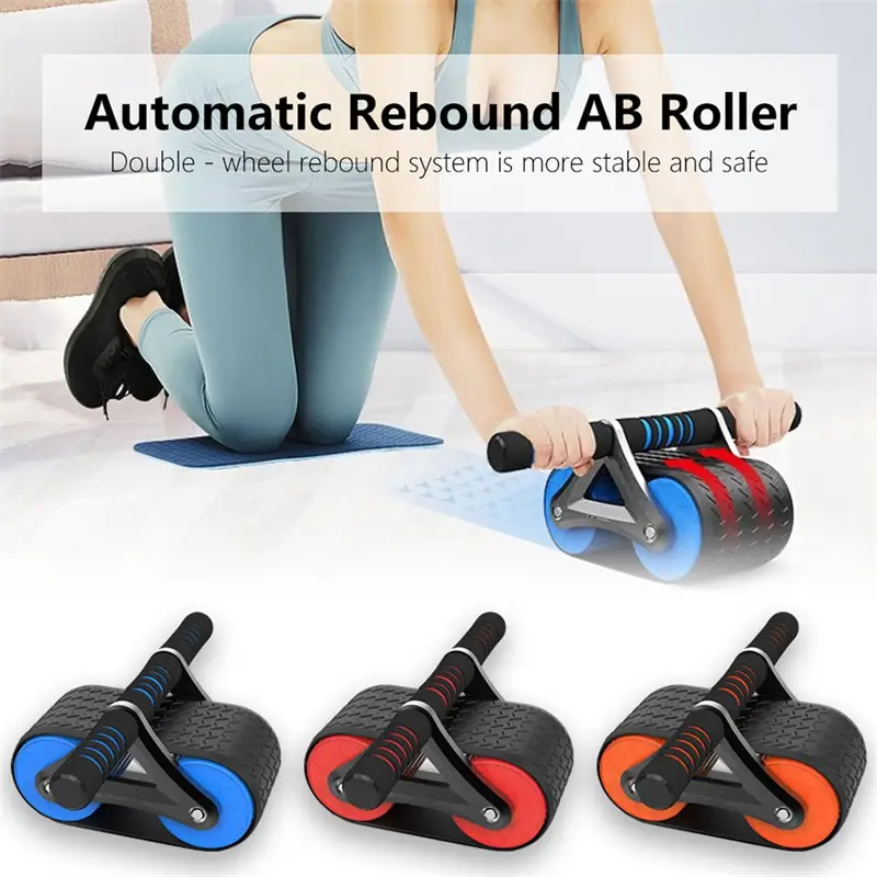 BEST Double Wheel Abdominal Exerciser Women Men Automatic Rebound